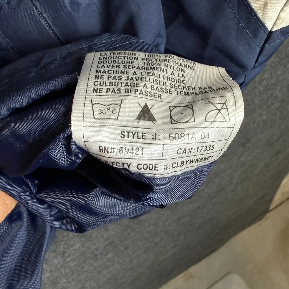 Reebok NFL On Field New England Patriots Jacket Full Zip Windbreaker M Blue Grey